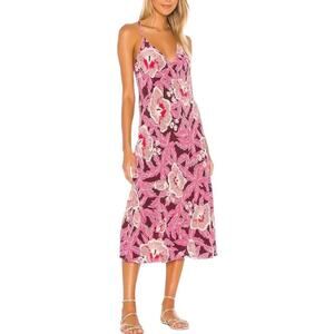 Equipment Limited Edition Allianna Floral Print Silk Dress Hawaiian Retro Midi